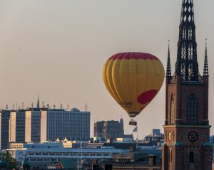 Luftballong i Stockholm city