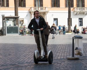 Turist i Rom på segway
